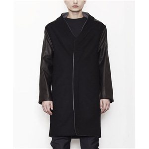 COAT + LEATHER SLEEVES (UNDERCOAT-F01+F06+L02)