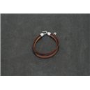 BRACELET / LEFTANDERS (COGNAC+TAUPE+BROWN)