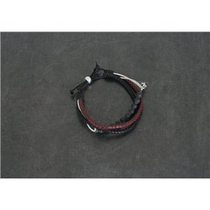 NECKLACE / HOOKIPA (BLACK+WINE+TAUPE)