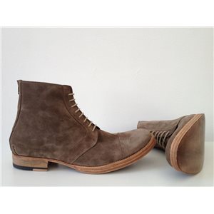 MID HIGH LACES BOOTS SUEDE TAUPE